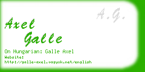 axel galle business card
